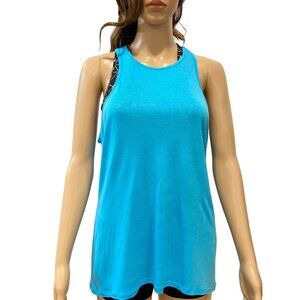 Karma sleeveless top, activewear tank, yoga tank, gym apparel open-back tank, bl